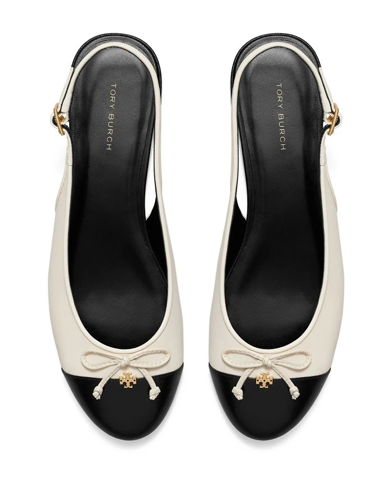Women's Cap Toe Slingback Ballet Flats