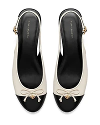 Women's Cap Toe Slingback Ballet Flats