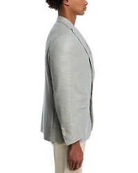Silk & Wool Plaid Regular Fit Sport Coat