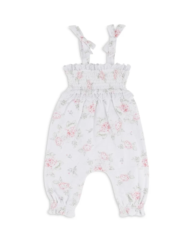 Girls' Smocked Floral Overalls - Baby