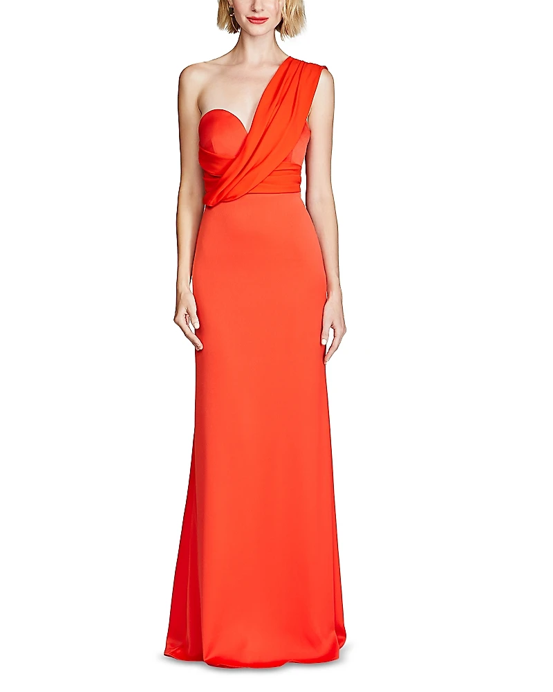 Halston Roselle Crepe Gown