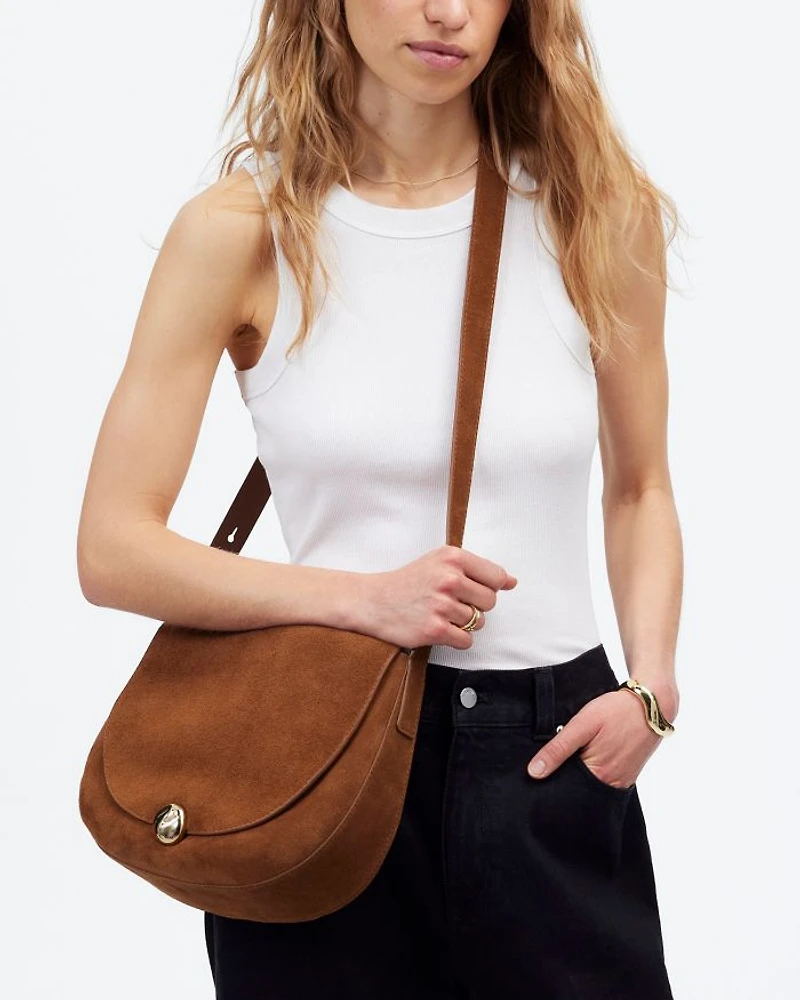The Dakota Large Suede Saddle Bag