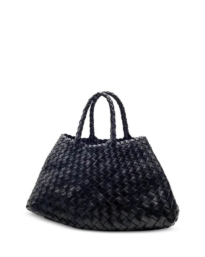 Santa Small Crocheted Leather Bag