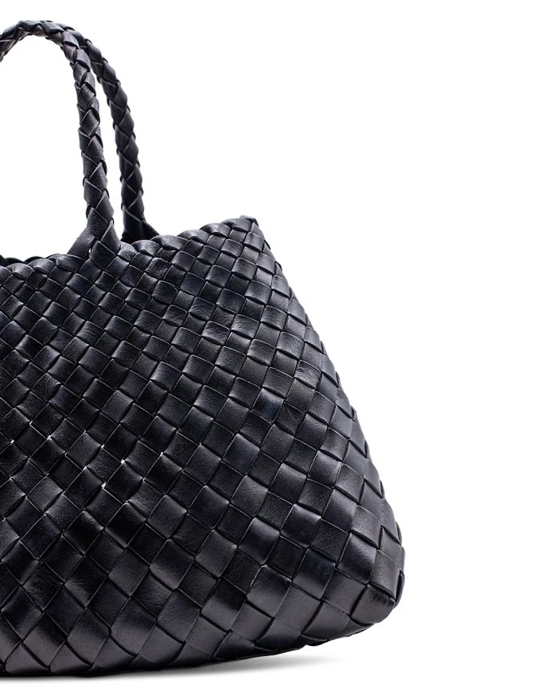 Santa Small Crocheted Leather Bag
