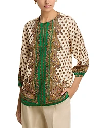 Elie Tahari The Isa Paisley Print Top