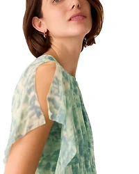 Dashes Brush Marks Midi Dress