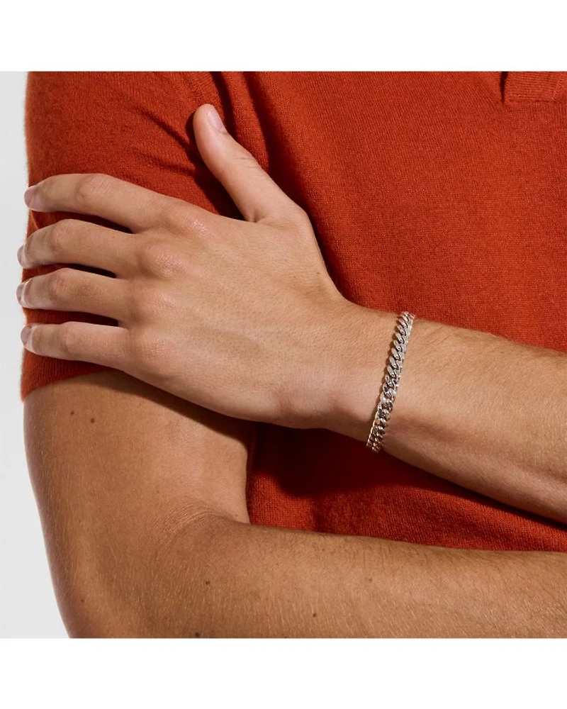 Curb Chain Bracelet in Sterling Silver