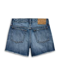 Girls' Distressed Cotton Denim Short - Big Kid