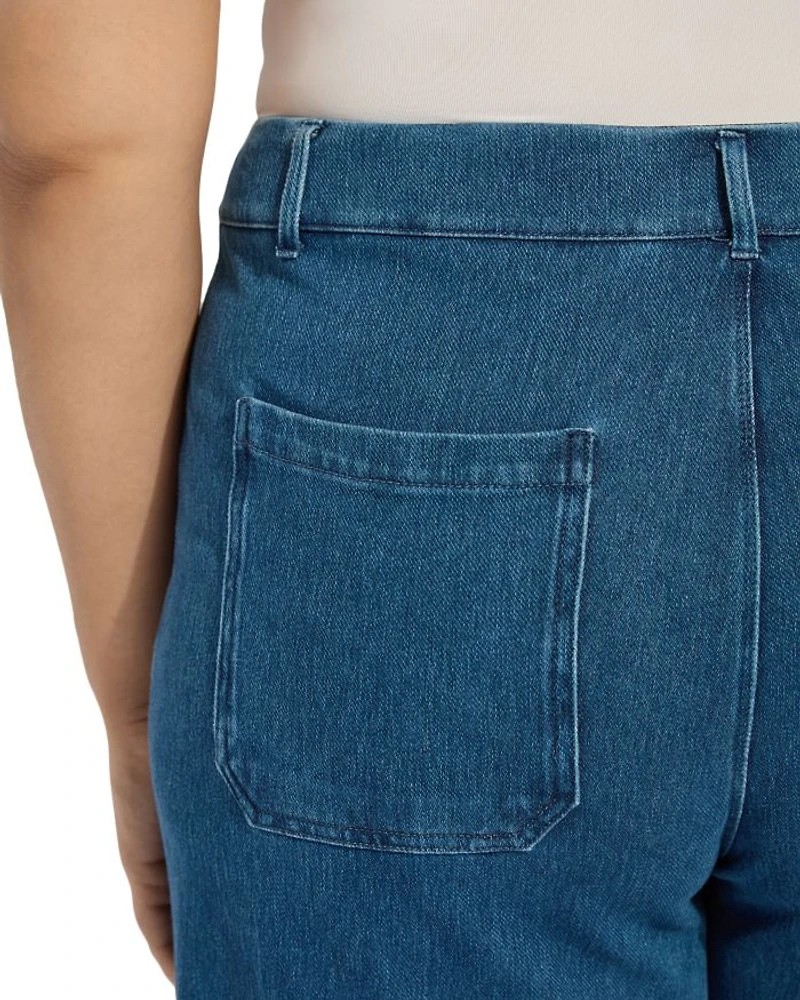 Mallory Sailor High Waisted Jeans Mid Wash