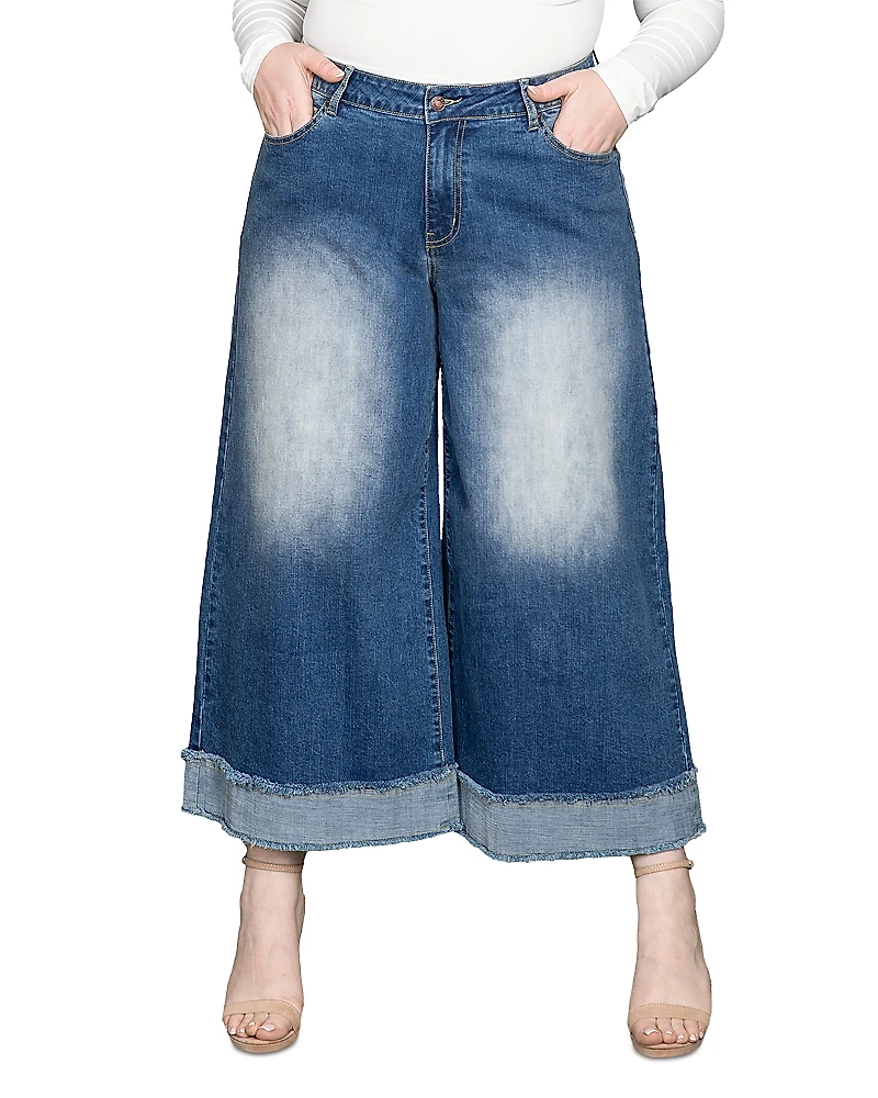 standards & practices Cropped Wide Leg Jeans