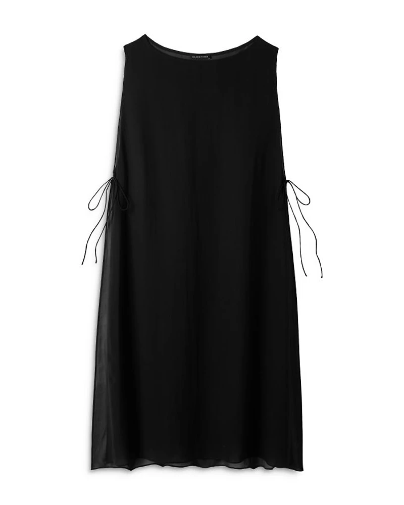 Sheer Silk Georgette Bateau Neck Poncho