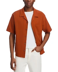 Men's Jacquard Short Sleeve Camp Shirt