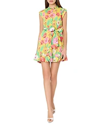 Joan Tulip Rosette Pleated Dress