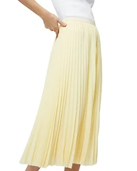 Sunburst Pleated Crepe Skirt