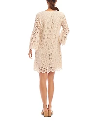 Ruffle Sleeve Crochet Dress