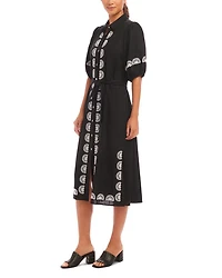 Embroidered Shirt Dress