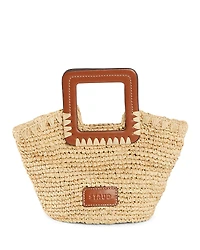 Staud Shirley Raffia Mini Bucket Bag