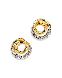 Solanelas Crystal Spiral Stud Earrings