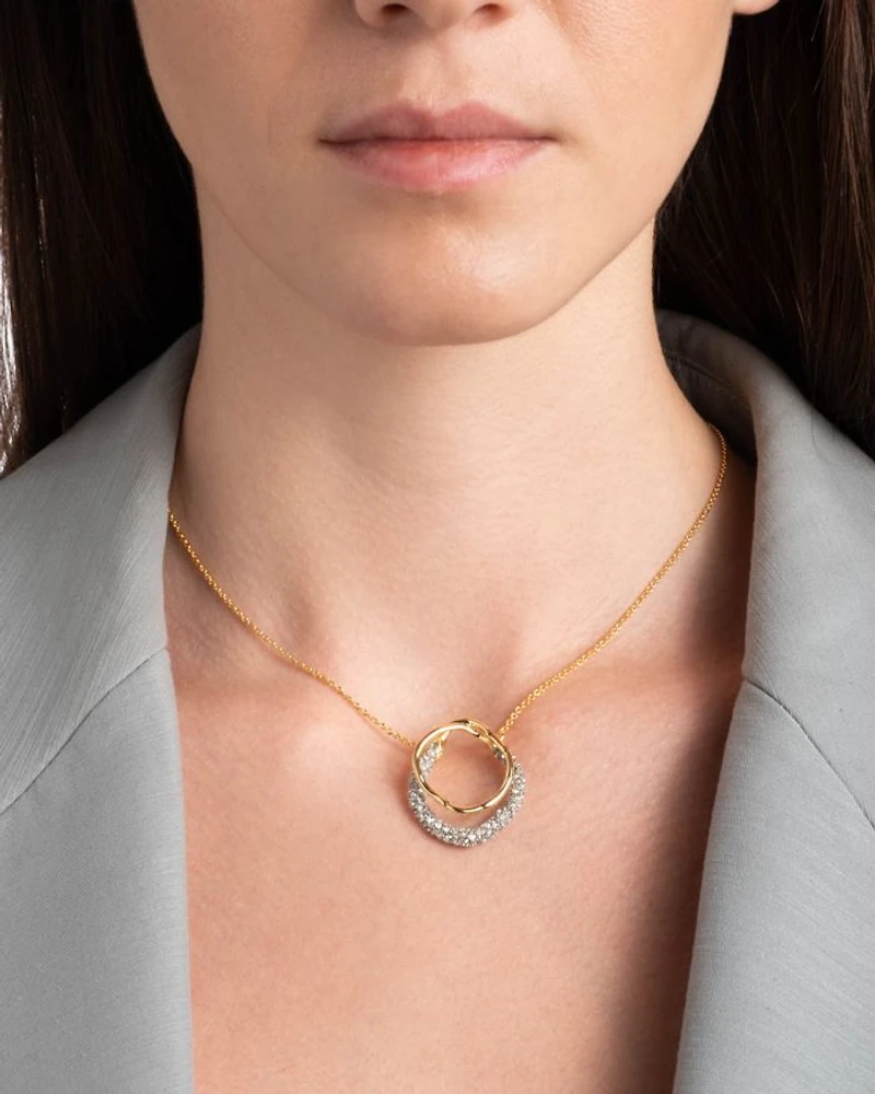 Solanales Crystal Orbit Necklace, 16"