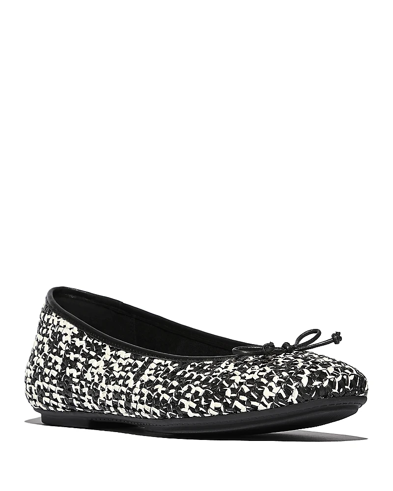 FitFlop Women's Delicato Bow Woven Ballet Flats