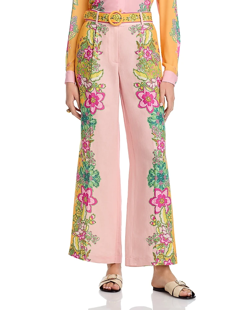 T Tahari Printed Wide Leg Pants