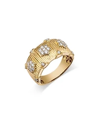 Bloomingdale's Fine Collection Diamond Band Ring with Flowers