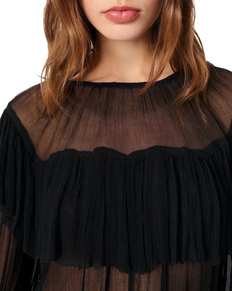 Ruffled Chiffon Top