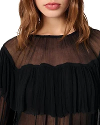 Ruffled Chiffon Top