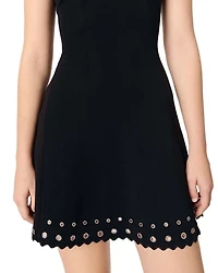 Short Eyelet Knit Dress
