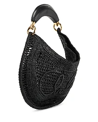 Summer Banana Raffia Hobo Bag