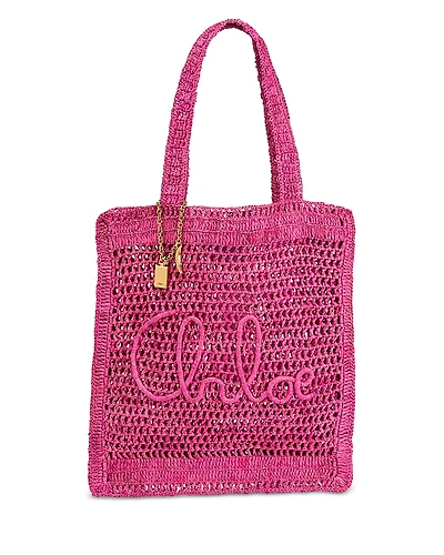 Chloe Summer Banana Raffia Tote