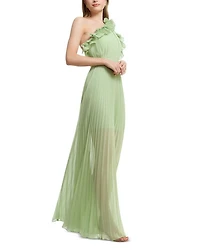 Vida Asymmetric Pleated Gown