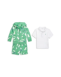 Boys' Polo Shirt, Terry Hoodie & Short Set - Baby