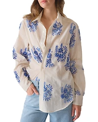 Cissa Hand Stitched Poplin Shirt