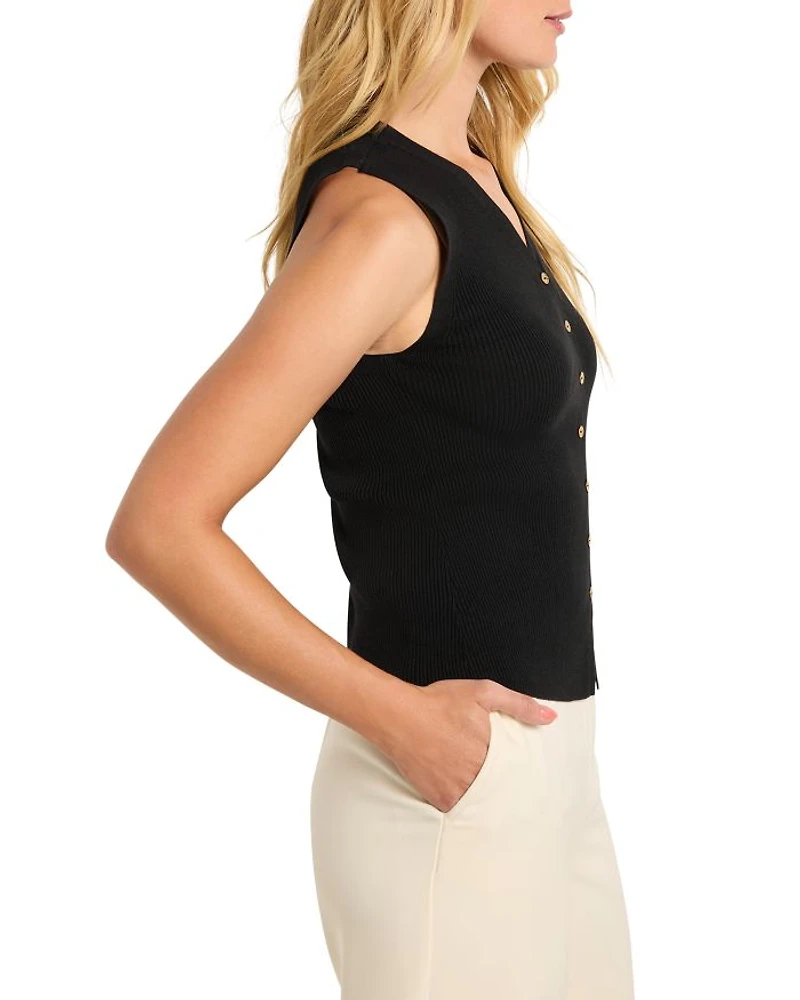 Sleeveless Ribbed Vest