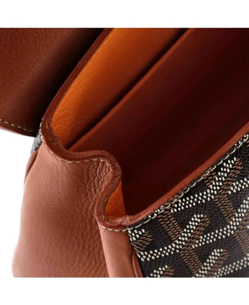 Mini Saigon Top Handle Bag Coated Canvas with Leather