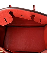 Birkin 30 Handbag Red Togo with Gold Hardware