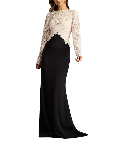 Tadashi Shoji Lafayette Embroidered Bodice Gown