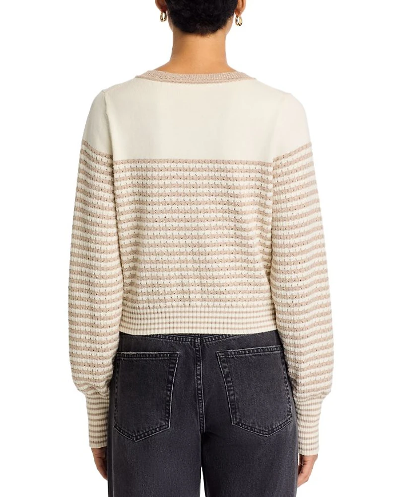 Bea Crewneck Cardigan Sweater