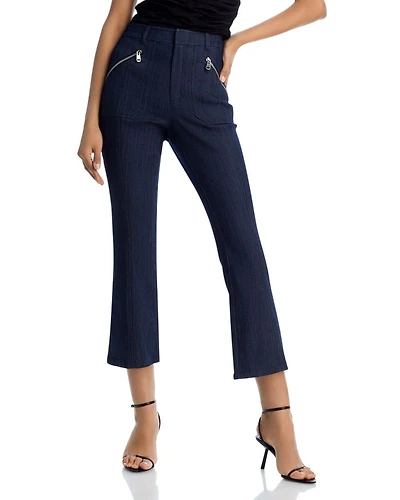 Celeste High Rise Cropped Flare Leg Jeans Indigo