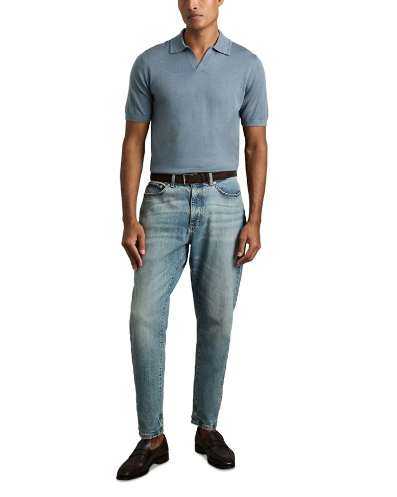 Duchie Regular Fit Open V Neck Polo