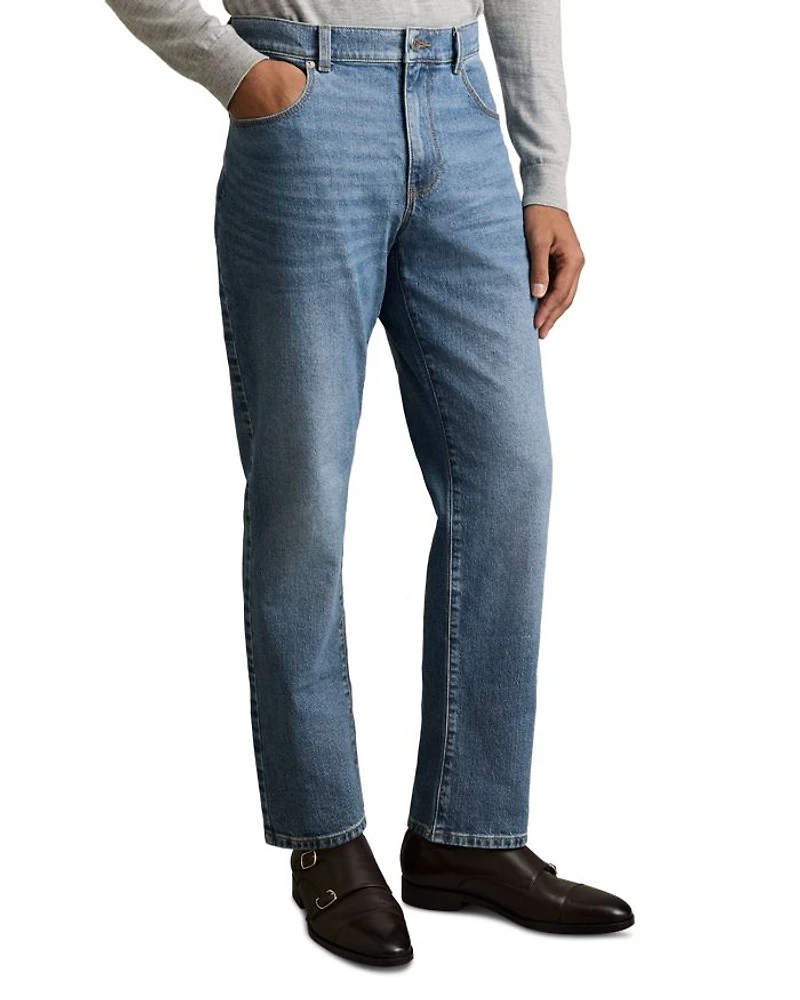 Bishopgate Straight Fit Jeans Mid Blue Wash