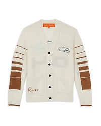 x McLaren Boom Racing Regular Fit Wool Varsity Cardigan Sweater
