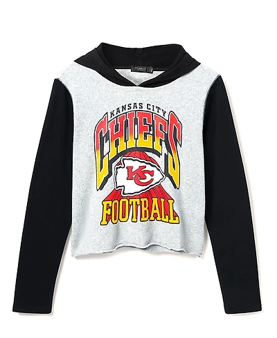 Junk Food Clothing Women's Nfl Kansas City Chiefs Block Crop Hoodie