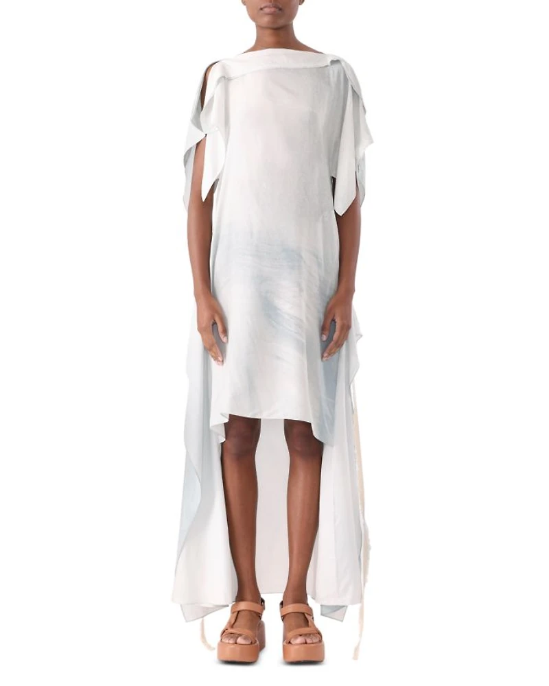 Silk Habotai Kimono Dress