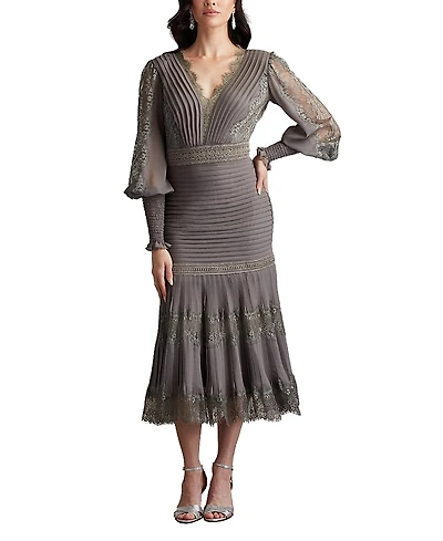 Tadashi Shoji Nyssa Bishop Sleeve Dress