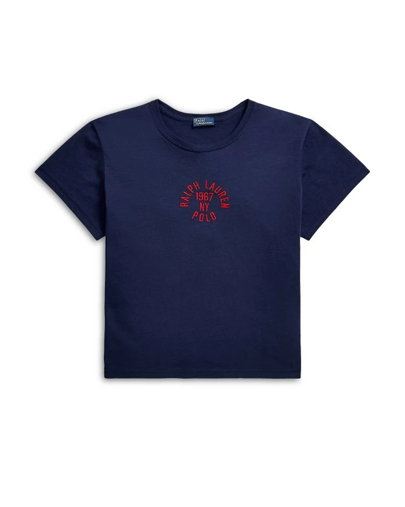Shrunken Fit Cotton Jersey Logo Tee