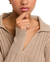 Diamond Pavé Pinky Ring 14K Yellow Gold, 0.10 tcw