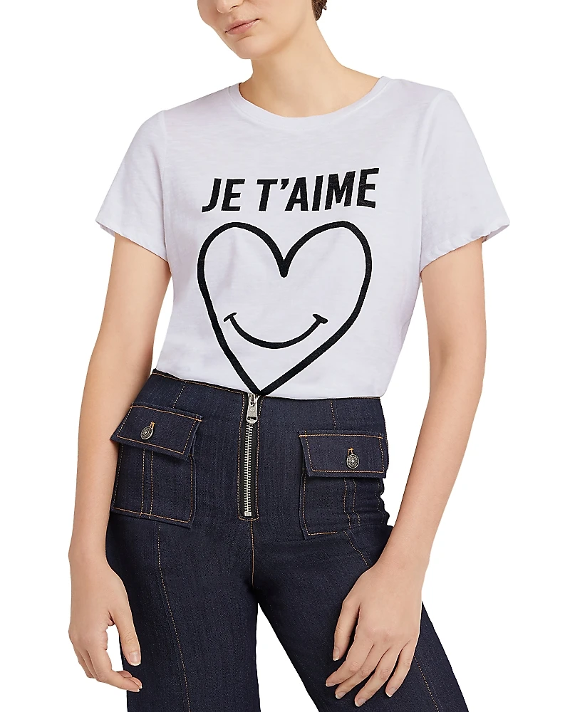 Cinq a Sept Smiling Heart Graphic Tee