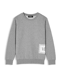 Versace Unisex Melange Fleece '90 Damier Print Sweatshirt - Little Kid, Big Kid